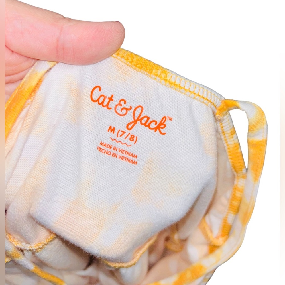Cat & Jack girls dress M 7 8 orange tie dye - Picture 6 of 7